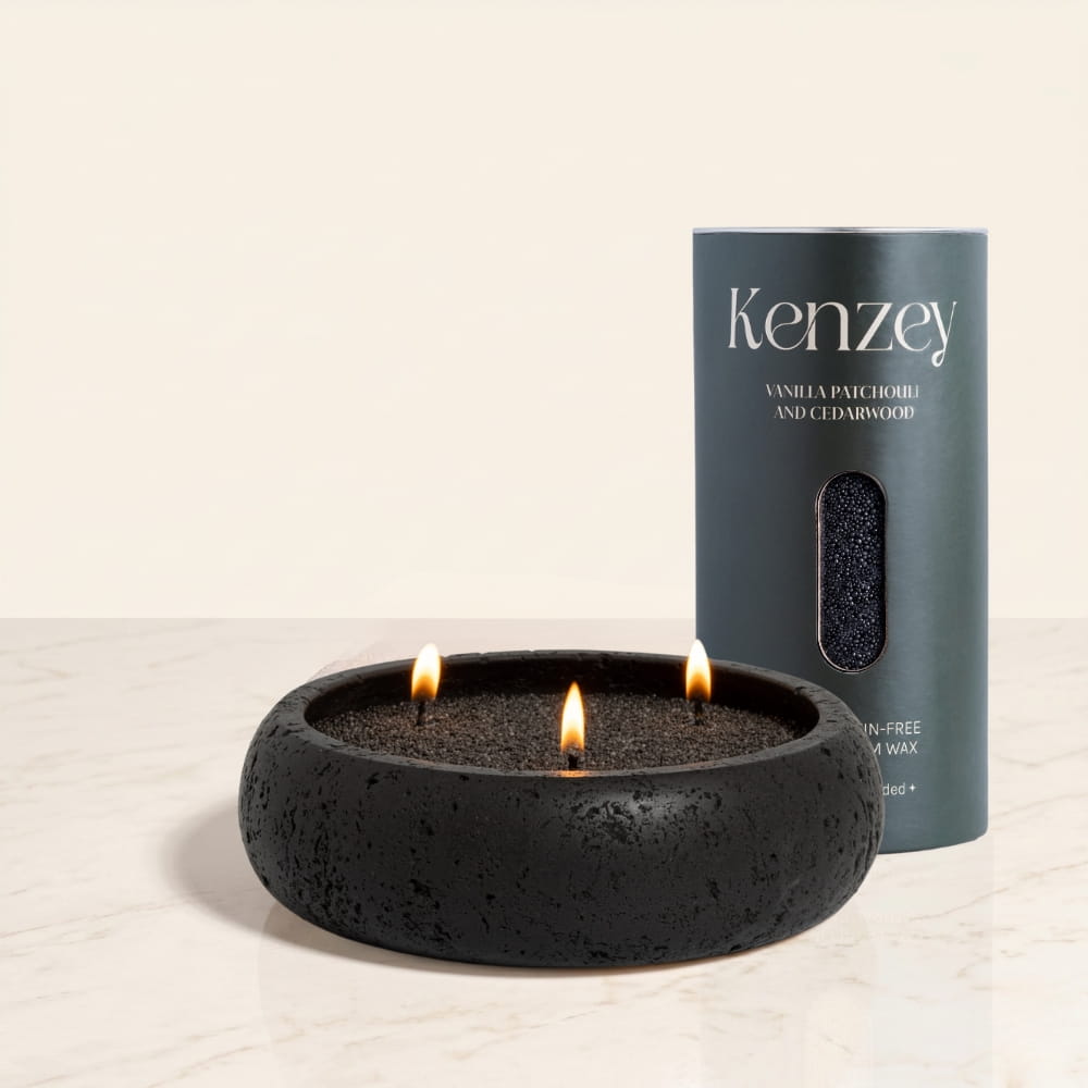 Earthy Pearled Candle