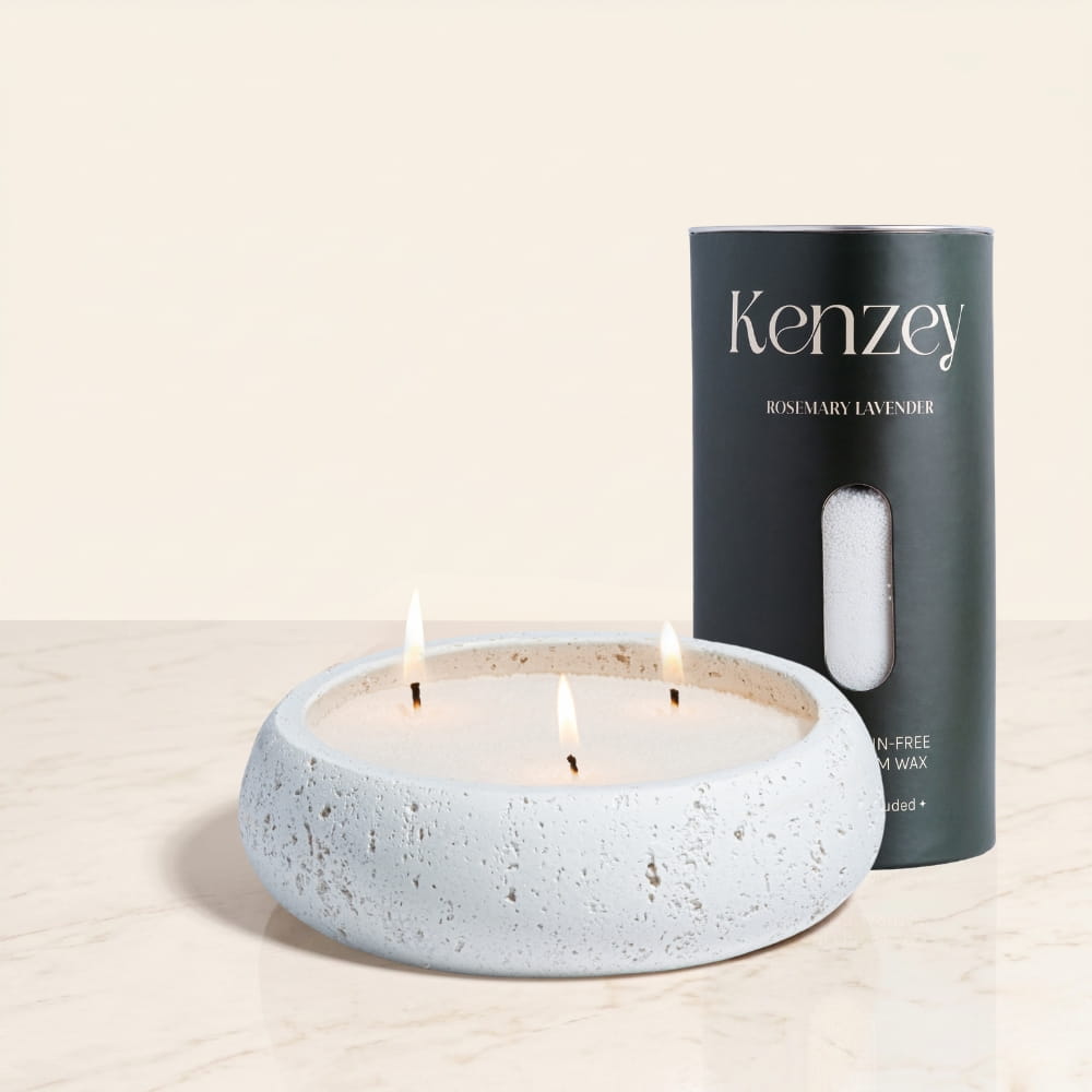 Earthy Pearled Candle