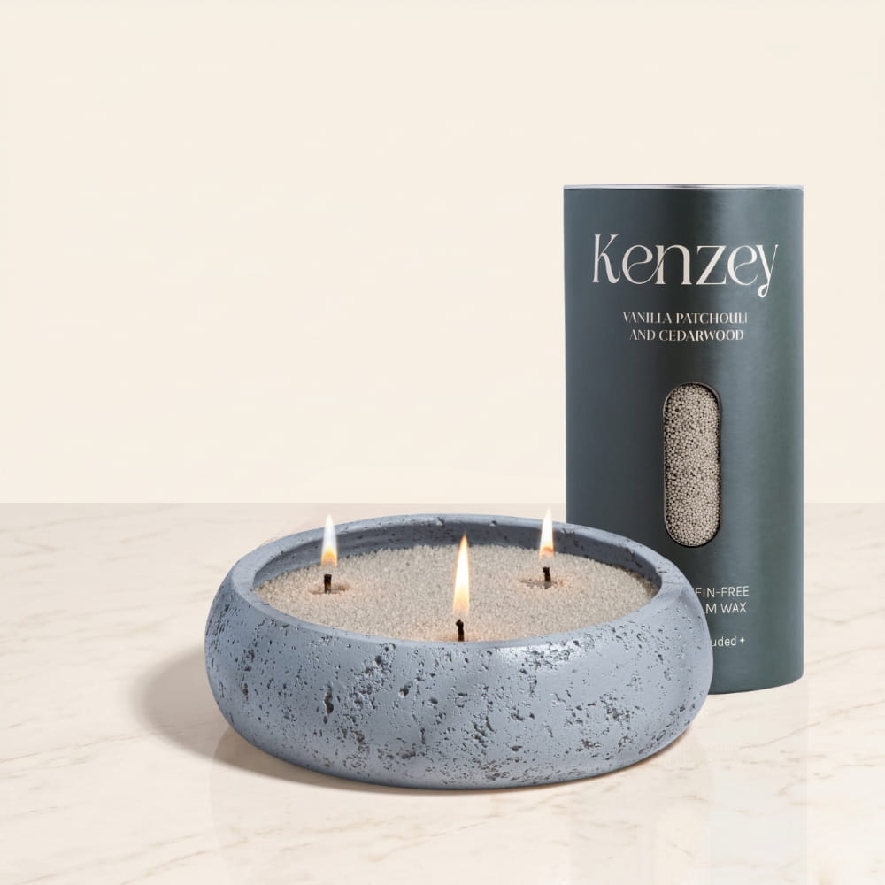 Earthy Pearled Candle