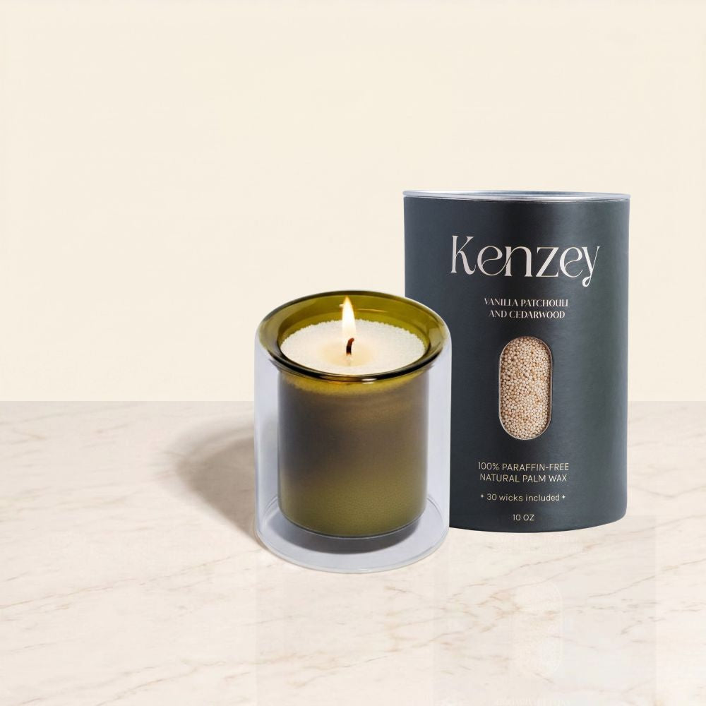 Glass Pearled Candle — Small