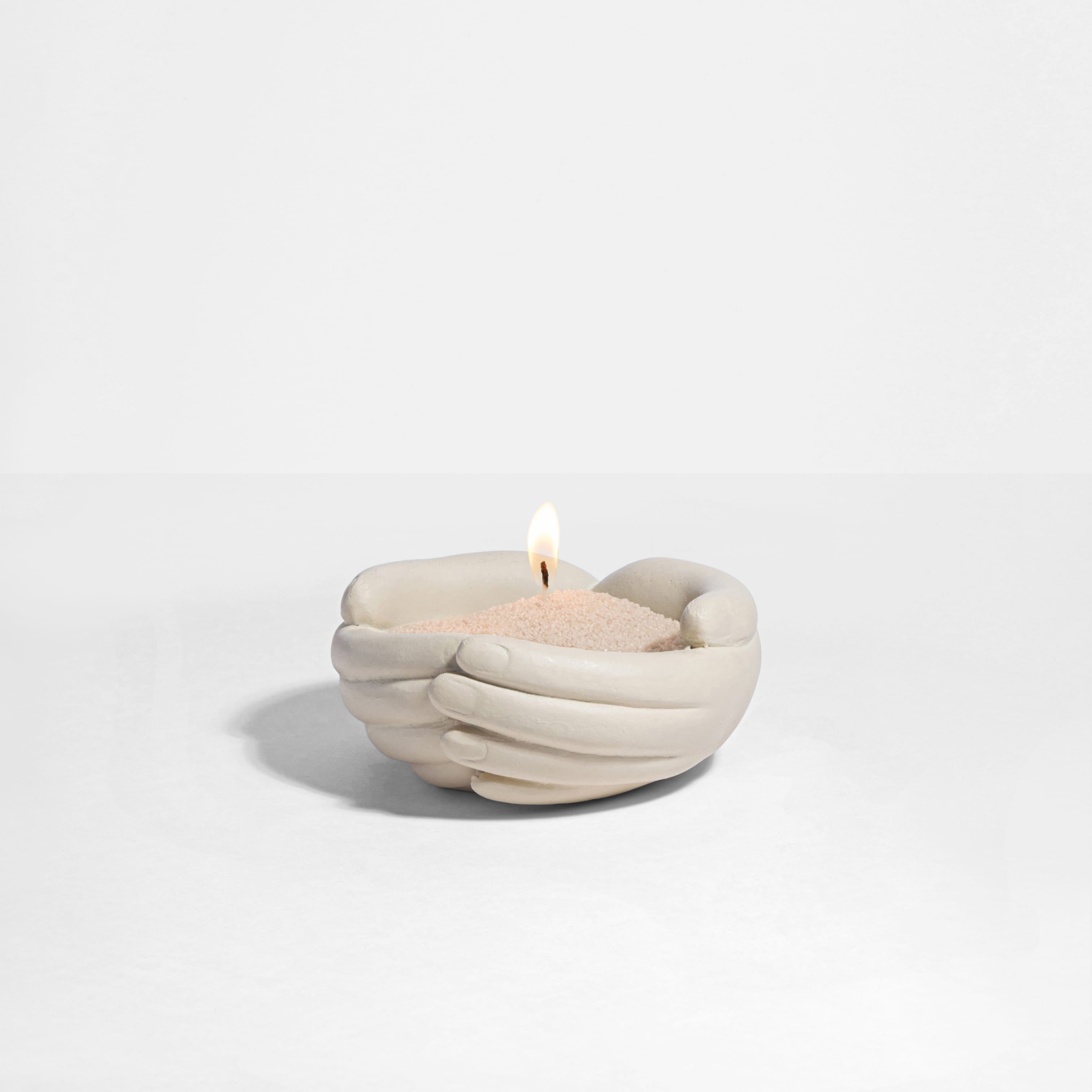 Romantic Stone Hands Vessel with Wax Pearls