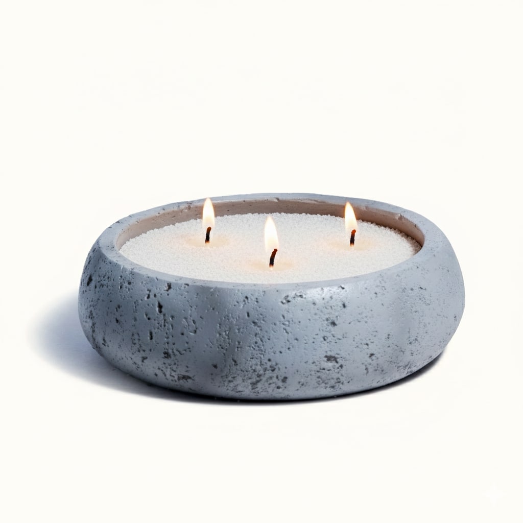 Gray Earthy Vessel with Wax Pearls