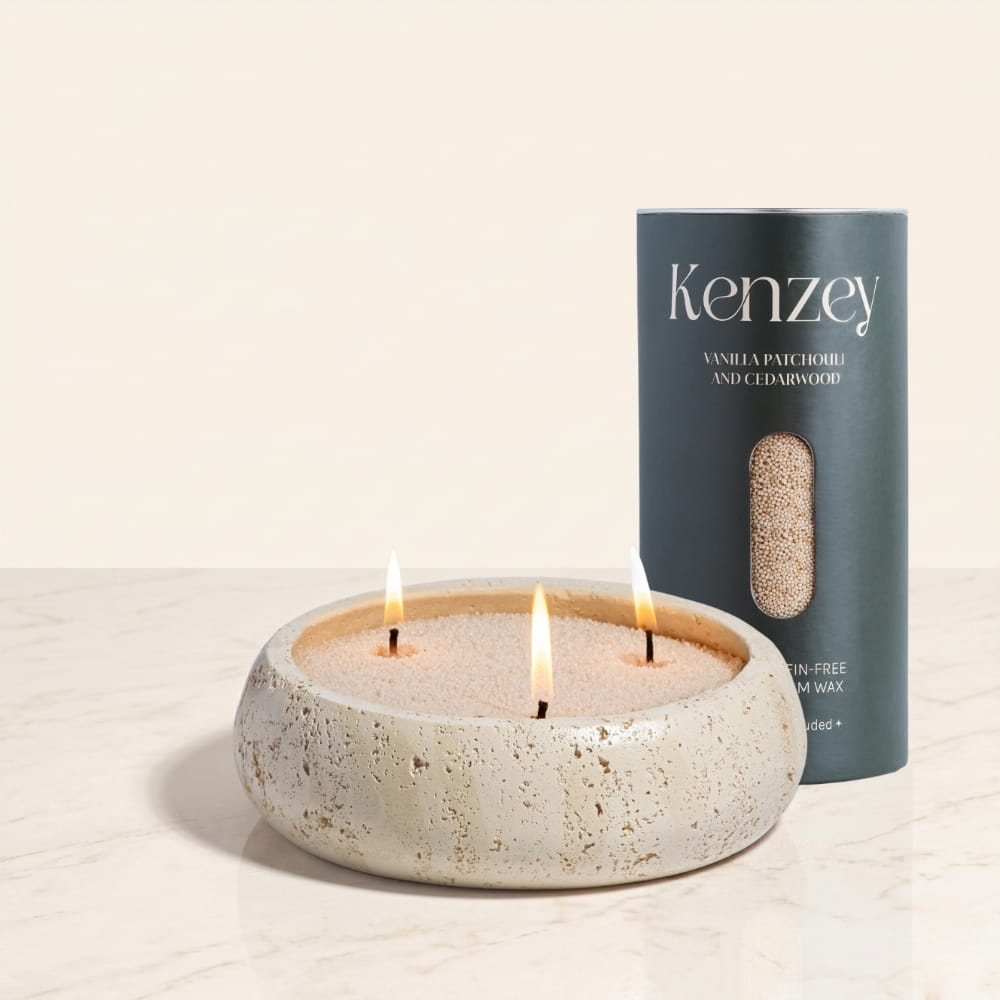 【新品未使用】YOBEKCANISTER CANDLEAROMATICWOODY Earthy Pearled Candle