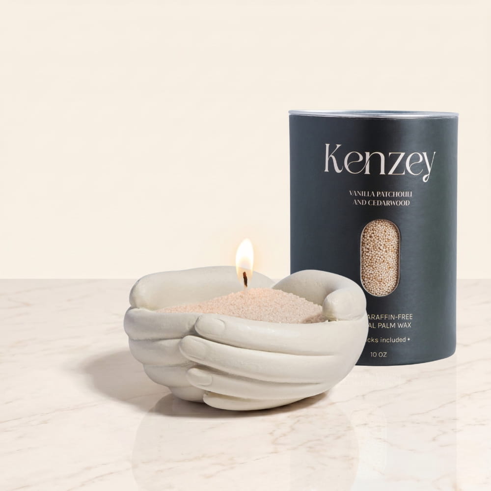 Hands Pearled Candle