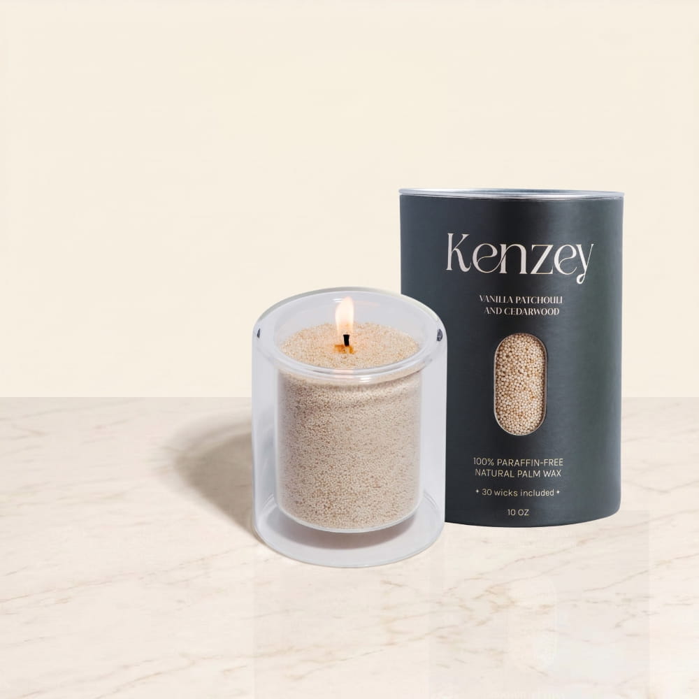 Glass Pearled Candle — Small