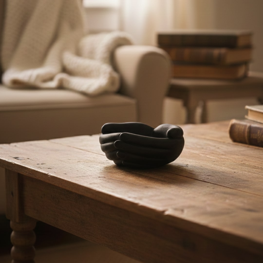 Black Hand Warmer Vessel