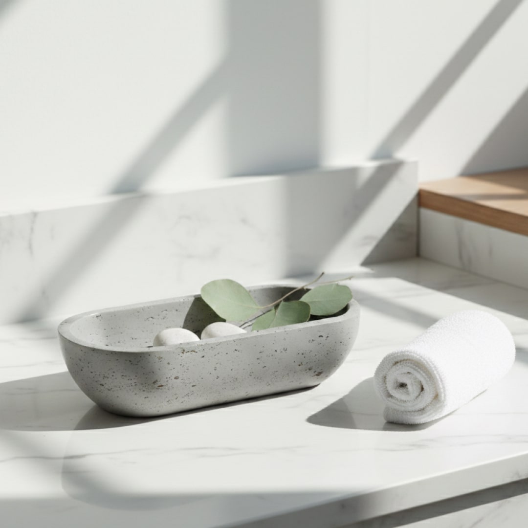 Gray Oval Earthy Vessel