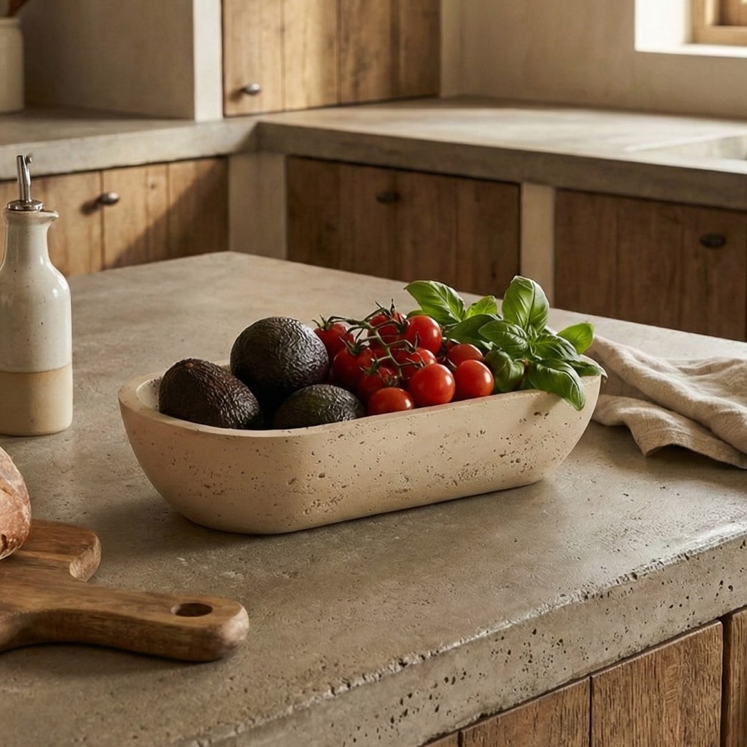 Stone Oval Earthy Vessel