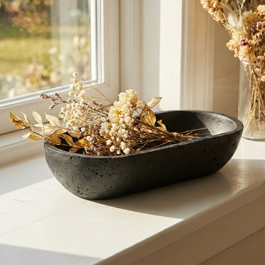 Black Oval Earthy Vessel