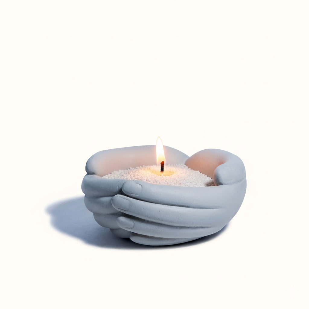 Gray Hand Warmer with Wax Pearls