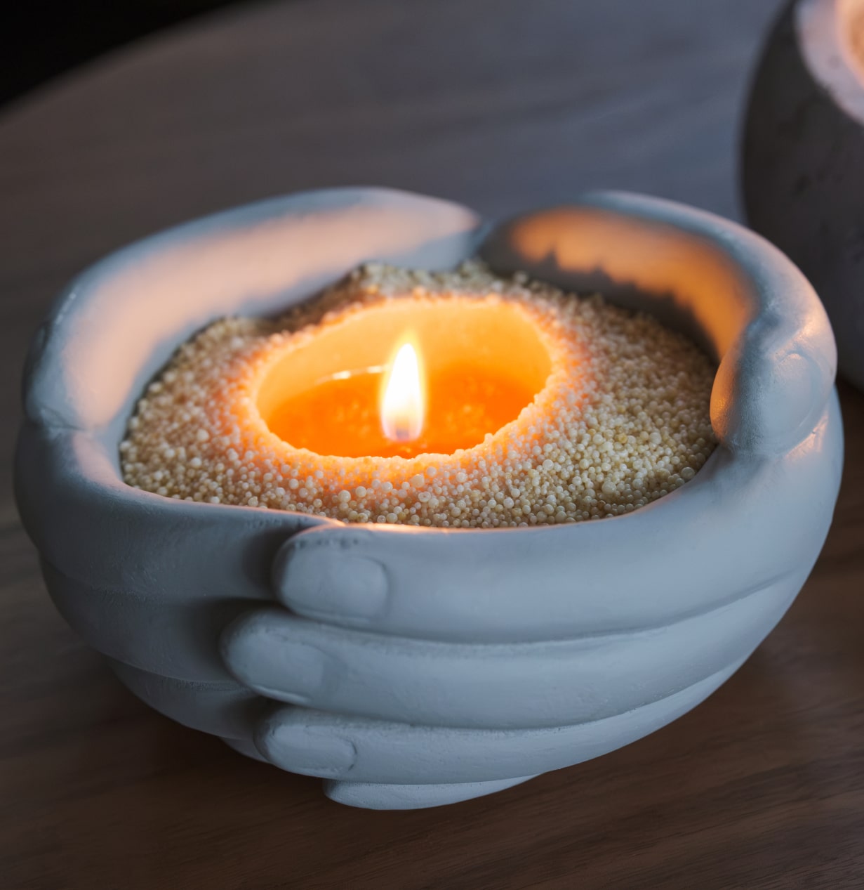 Gray Hand Warmer Vessel