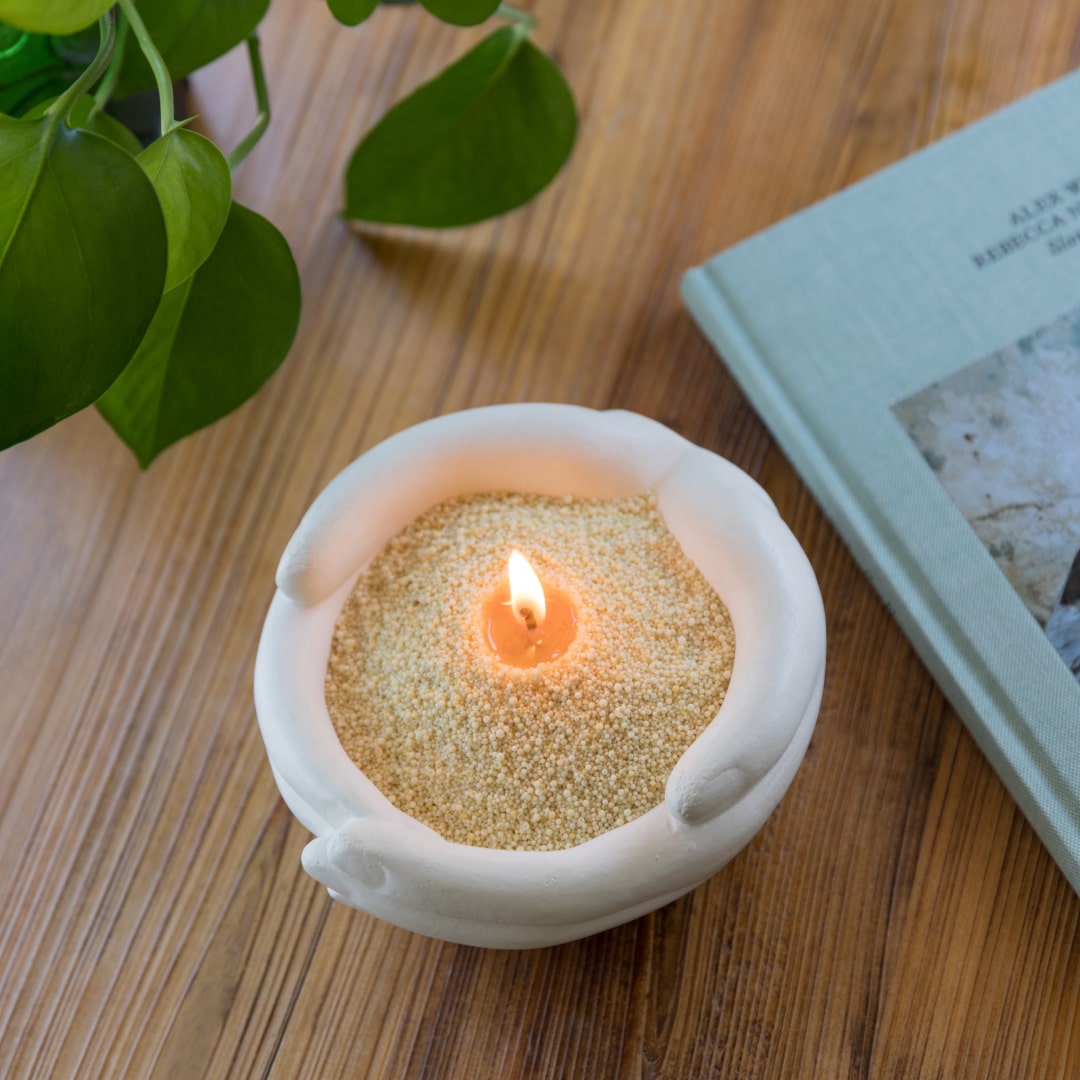 White Hand Warmer Vessel